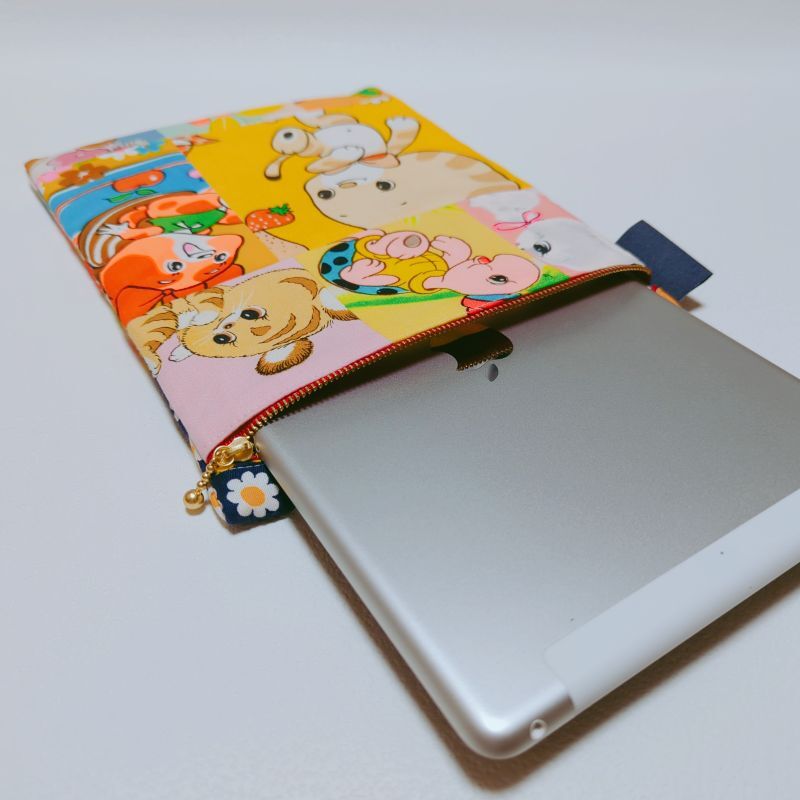 画像1: iPadケースレトロアニマルアイパッドカバー